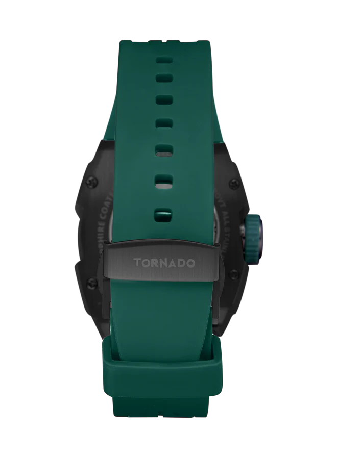 Tornado T24302-BSHB Automatic Skeleton Watch – Green & Black Edition (3-Month Warranty)