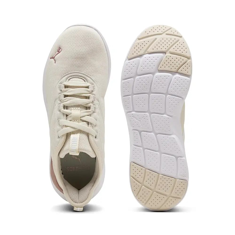 PUMA Unisex Casual Sneakers – Beige & Rose Gold (3-Month Warranty)