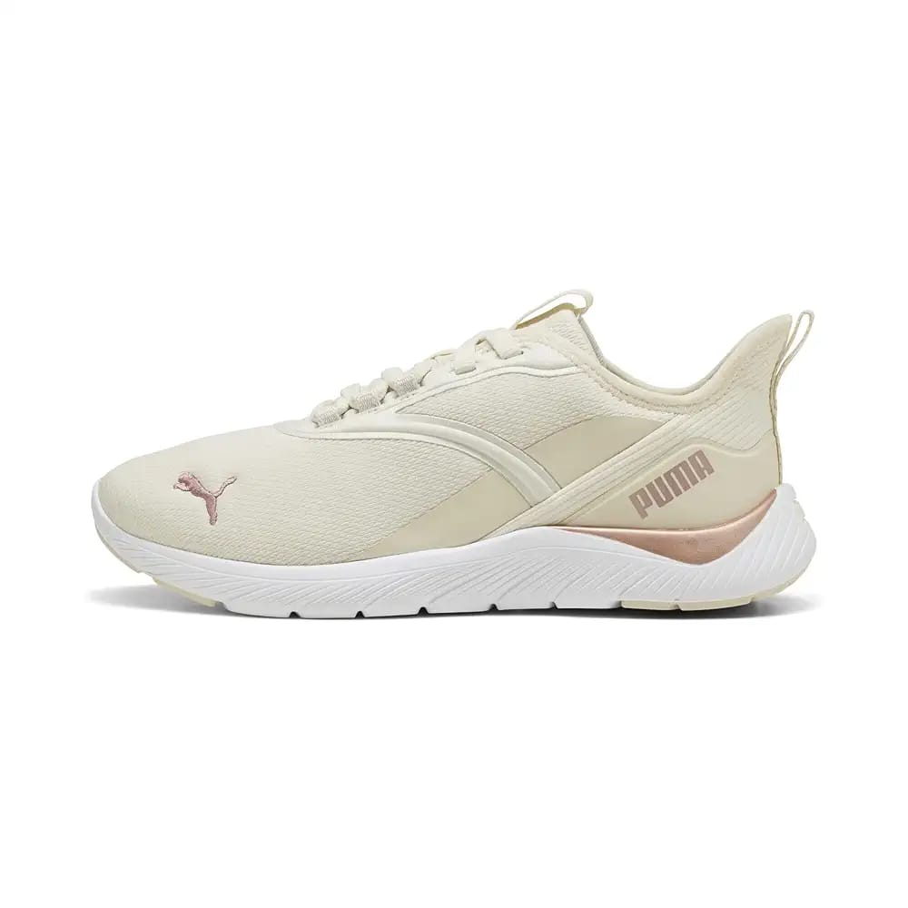 PUMA Unisex Casual Sneakers – Beige & Rose Gold (3-Month Warranty)