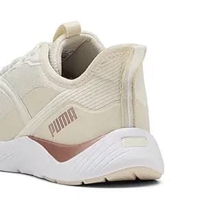 PUMA Unisex Casual Sneakers – Beige & Rose Gold (3-Month Warranty)