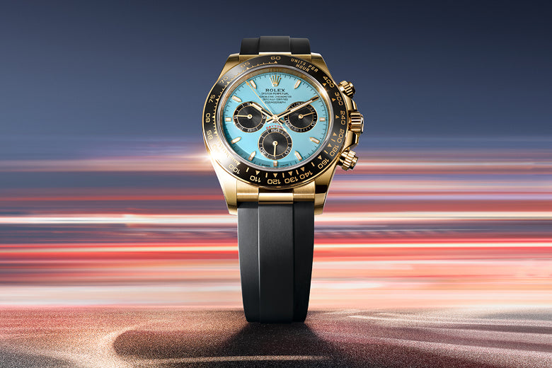 Rolex Cosmograph Daytona – Yellow Gold with Ice Blue Dial (9-Month Warranty)