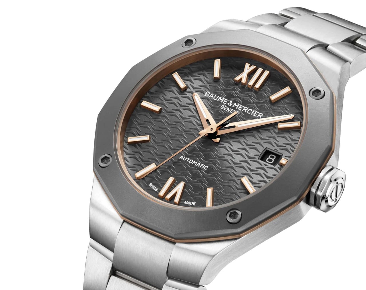 Baume & Mercier Riviera Automatic Men’s Watch – Stainless Steel & Titanium (6-Month Warranty)