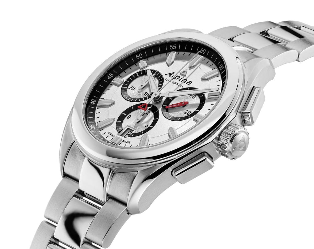 Alpina 1883 Genève Men’s Stainless Steel Chronograph Watch (3-Month Warranty)