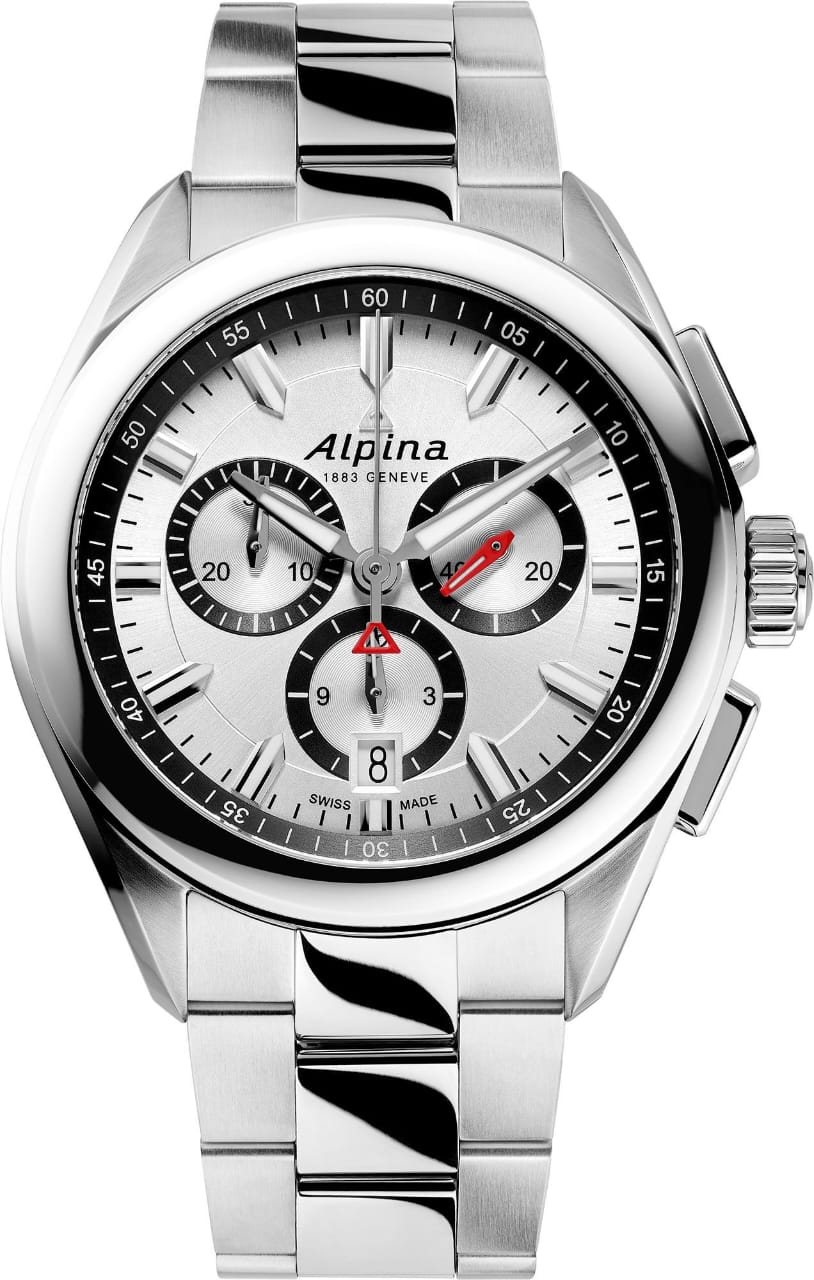 Alpina 1883 Genève Men’s Stainless Steel Chronograph Watch (3-Month Warranty)