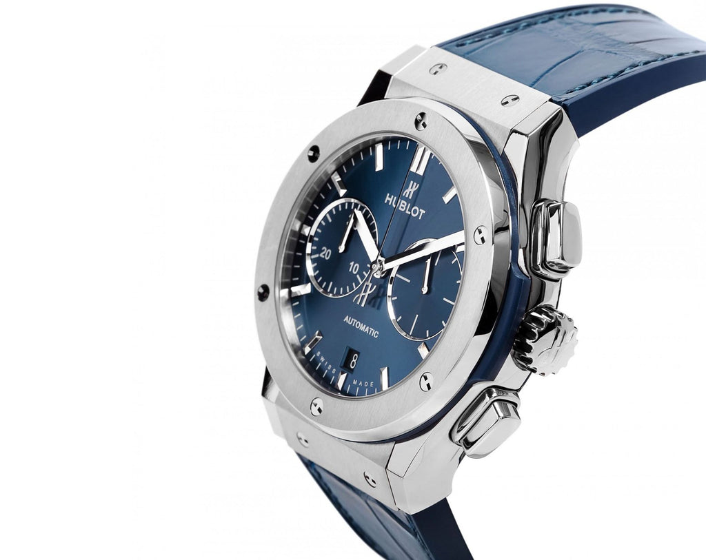 Hublot Classic Fusion Chronograph Blue Titanium – 45mm (6-Month Warranty)