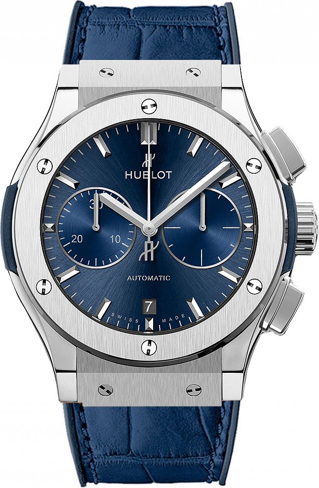 Hublot Classic Fusion Chronograph Blue Titanium – 45mm (6-Month Warranty)