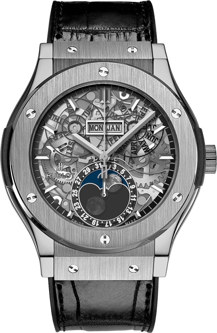 Hublot Classic Fusion Aerofusion Moonphase Titanium Automatic Men’s Watch (6-Month Warranty)