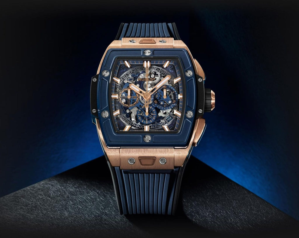 Hublot Spirit of Big Bang – Skeleton Chronograph (Blue & Rose Gold) (6-Month Warranty)